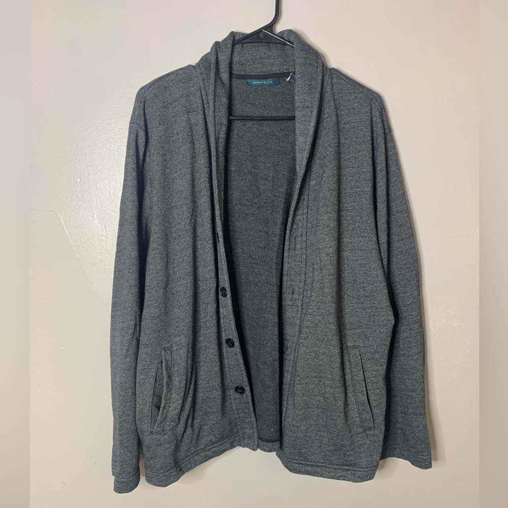 Perry Ellis Button Down Long Sleeve Cardigan